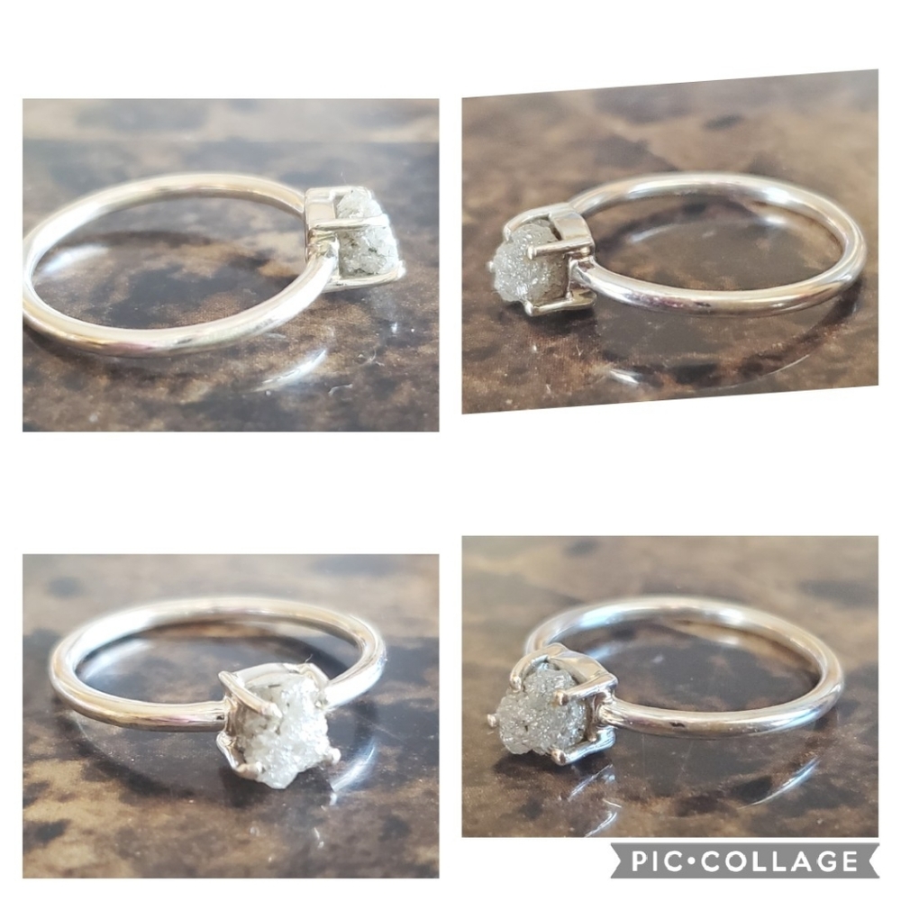 Genuine Rough Diamond Ring Size 8 - Picture 5 of 7